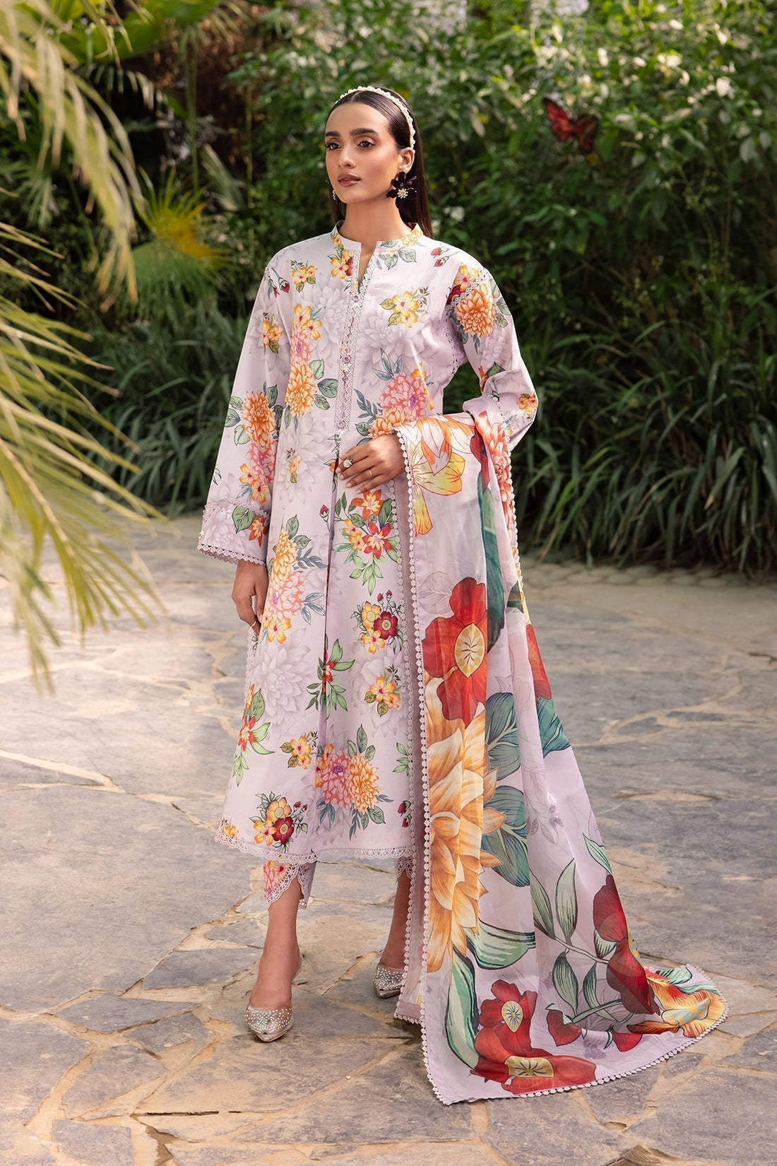 Alizeh | Sheen Lawn Prints 24 | FIONA - House Of Anaya