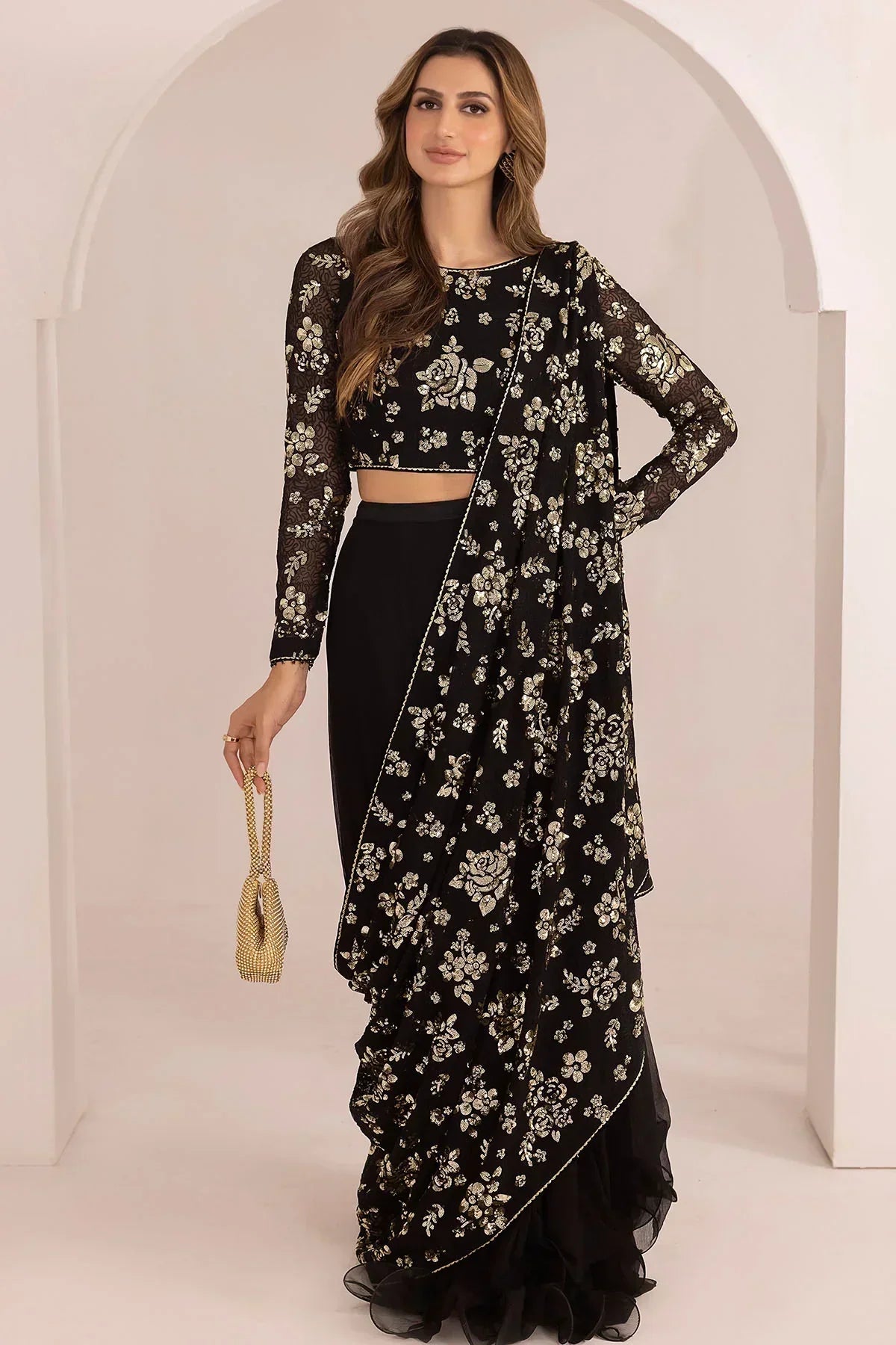 Jazmin | Formals Collection | EMBROIDERED CHIFFON UC-3021 - House Of Anaya