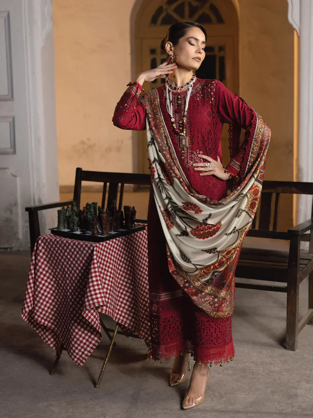 Faiza Faisal | Maya Luxury Lawn | Elif - House Of Anaya