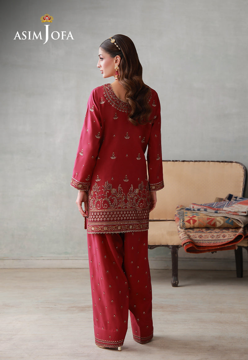 Asim Jofa | luxury Pret'26 | AJLPN-09 Embroidered Poly Silk Stitched 2pcs