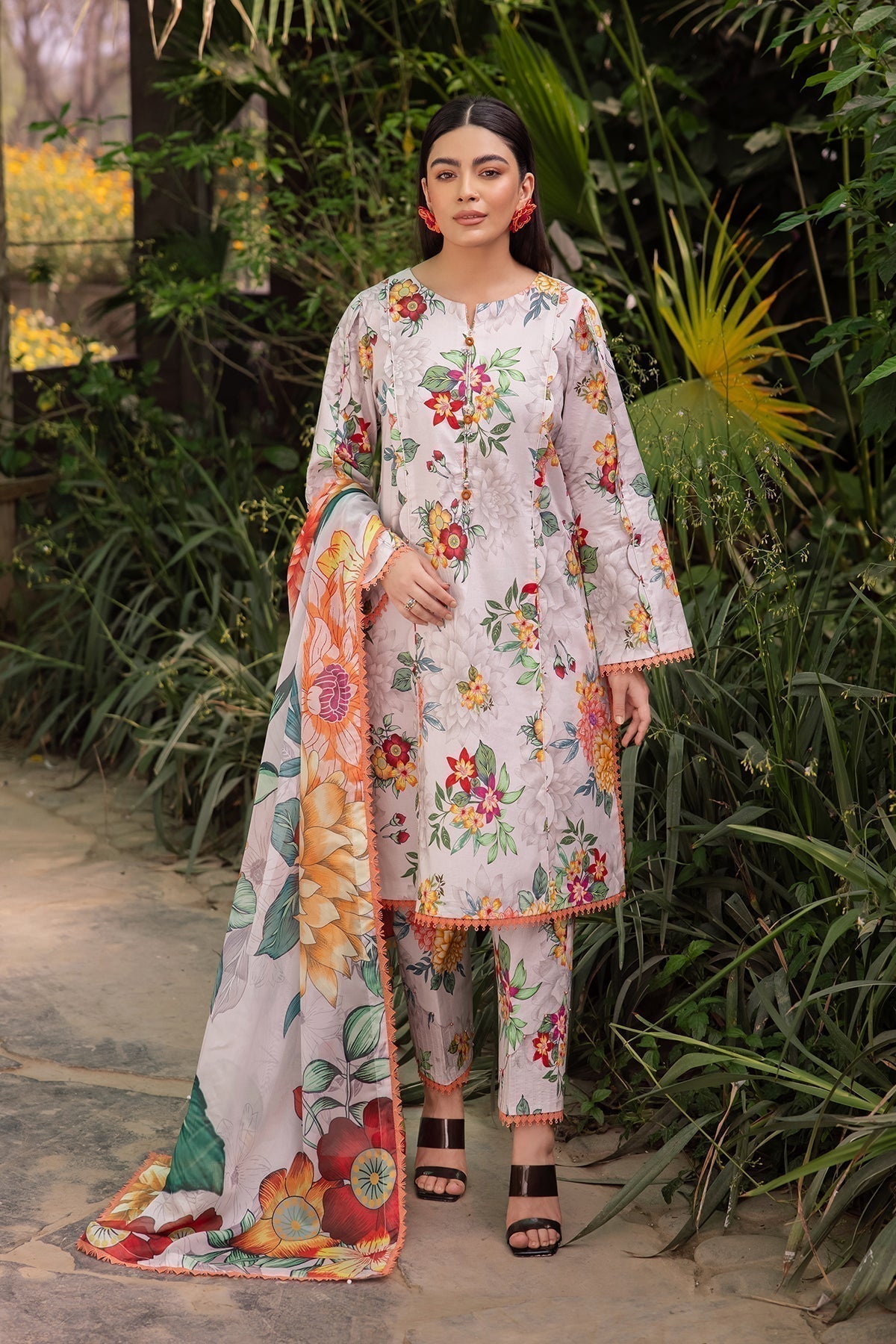 Alizeh | Sheen Lawn Prints 24 | ORCHID - House Of Anaya