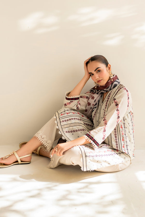 Baroque | Luxury Pret 24 | LAWN UF-678 - House Of Anaya