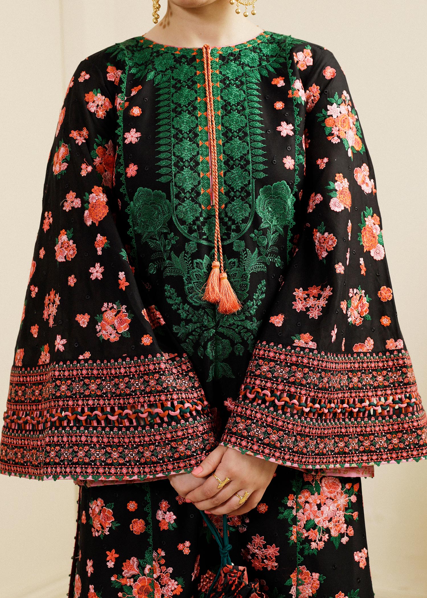 Hussain Rehar | Lawn SS 2023 | Noir - House Of Anaya