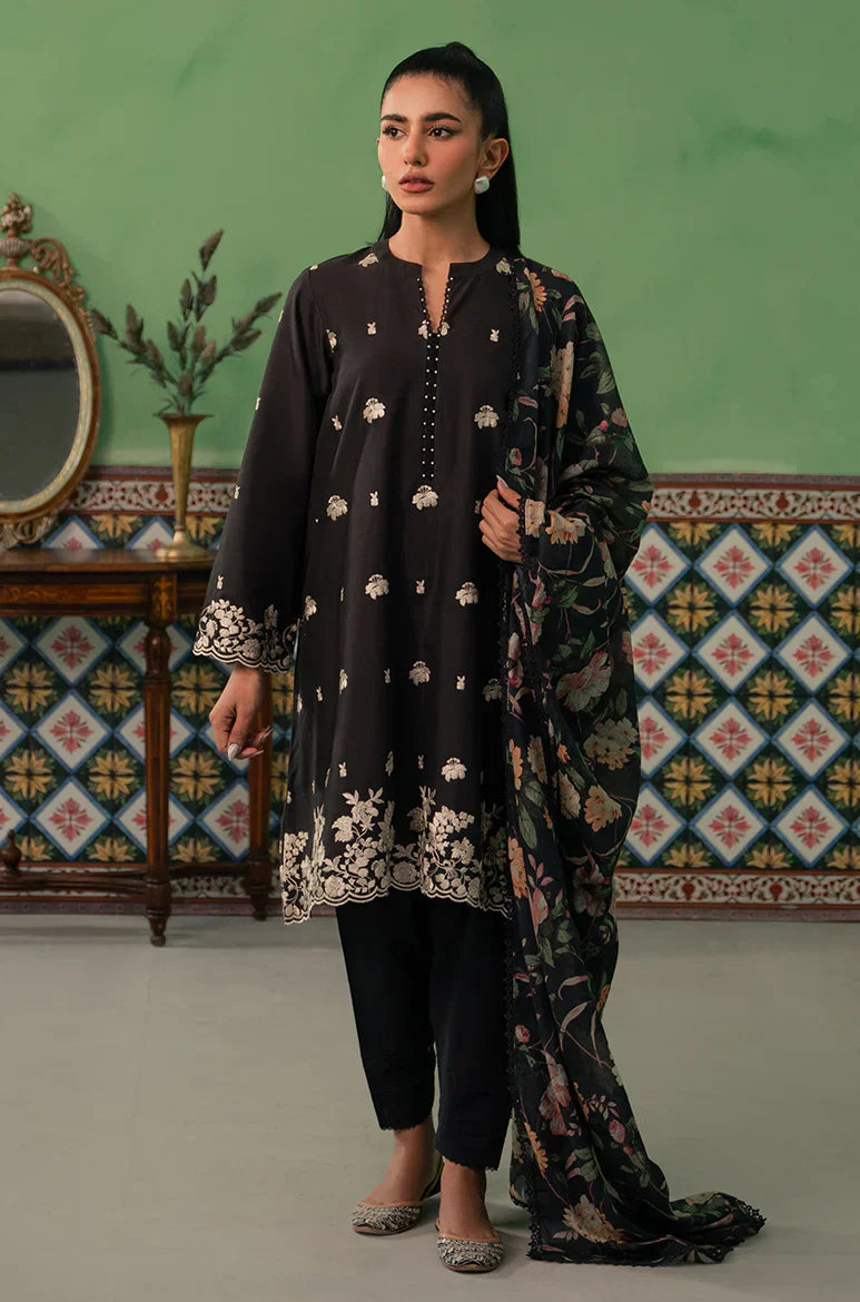 Cross Stitch | Mahiri Embroidered Collection | RAVEN FLORA - House Of Anaya