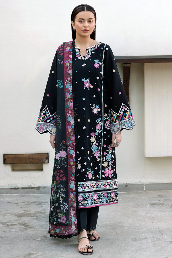 Farasha | Summer Weaves Embroidered Lawn | Ember Shadow