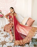 Gulaal | Wedding Formals | Rouge Embroidered Net 3-Piece Suit WS-06 - House Of Anaya