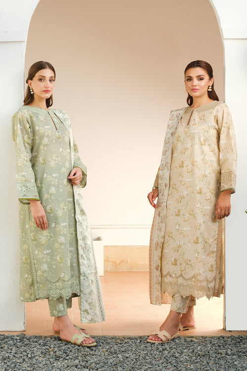 Baroque | Luxury Pret 24 | LAWN UF-654 - House Of Anaya