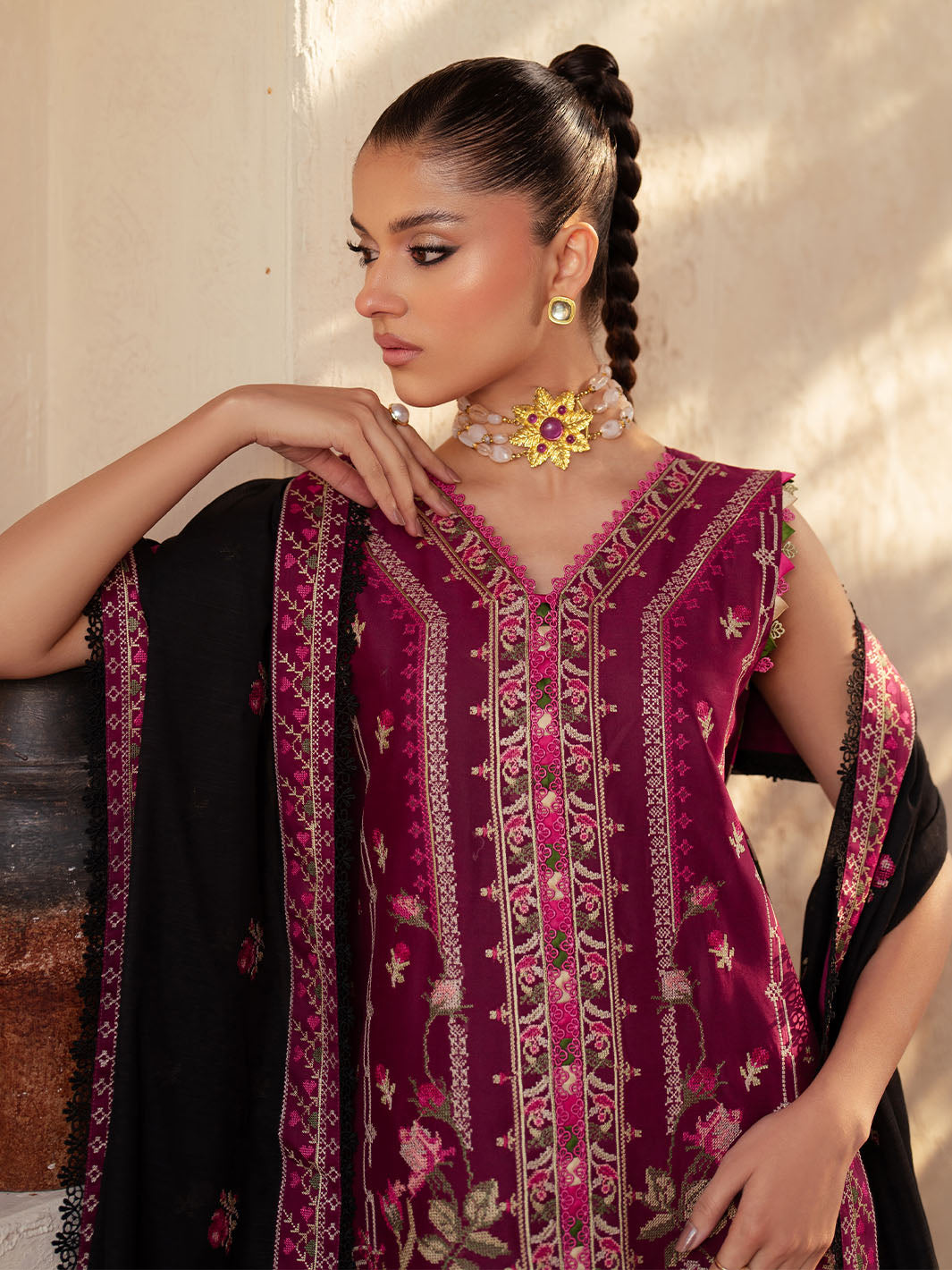 Bin Ilyas | Mehroze Luxury Lawn 25 | 95 - A