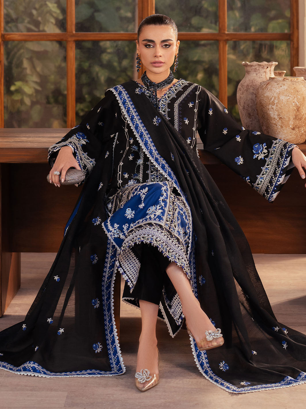 Bin Ilyas | Mehroze Luxury Lawn 25 | 95 - B