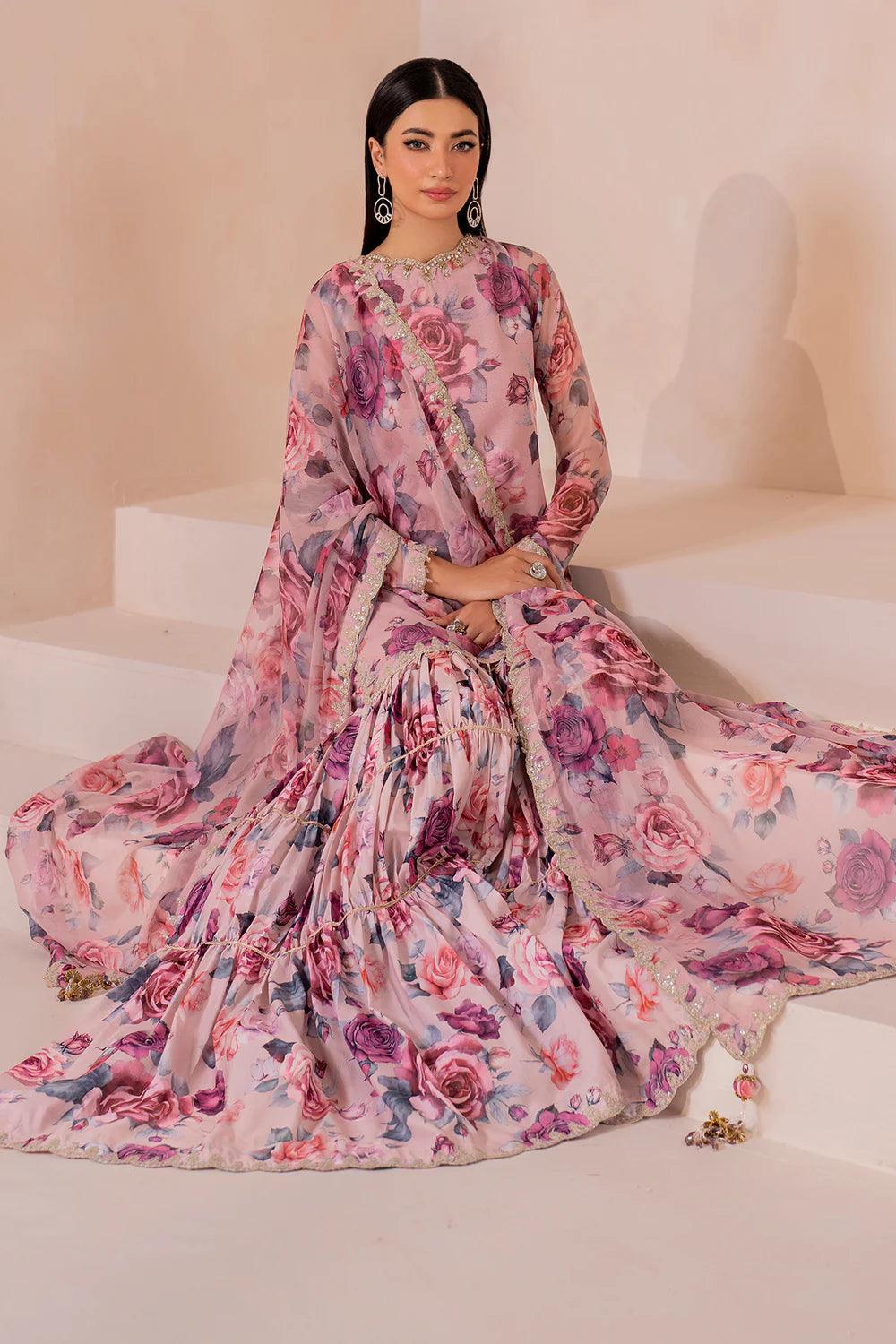 Baroque | Stitched New | EMBROIDERED CHIFFON UF-708 - House Of Anaya