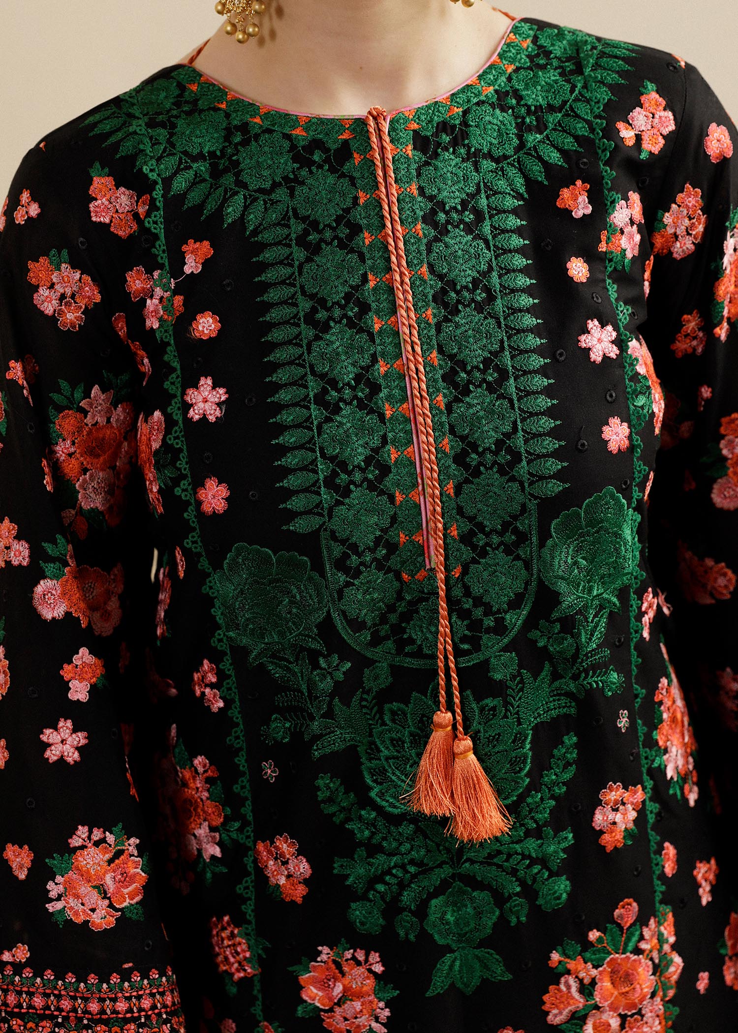 Hussain Rehar | Lawn SS 2023 | Noir - House Of Anaya