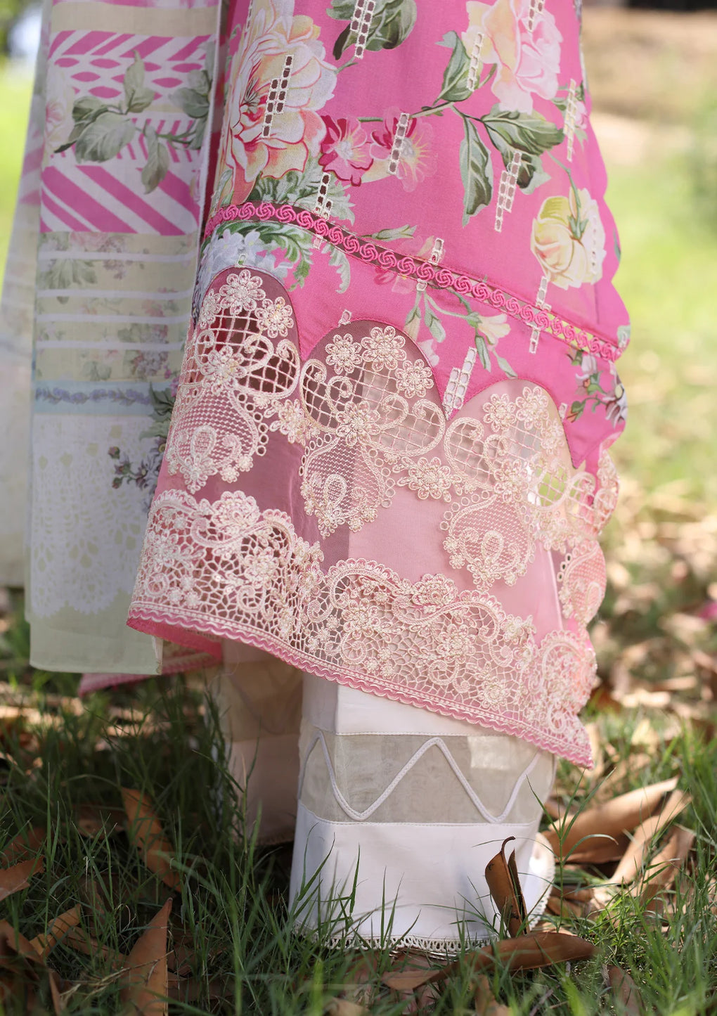Elaf Premium | Prints Chikankari 24 | 03B PINK MUSE - House Of Anaya