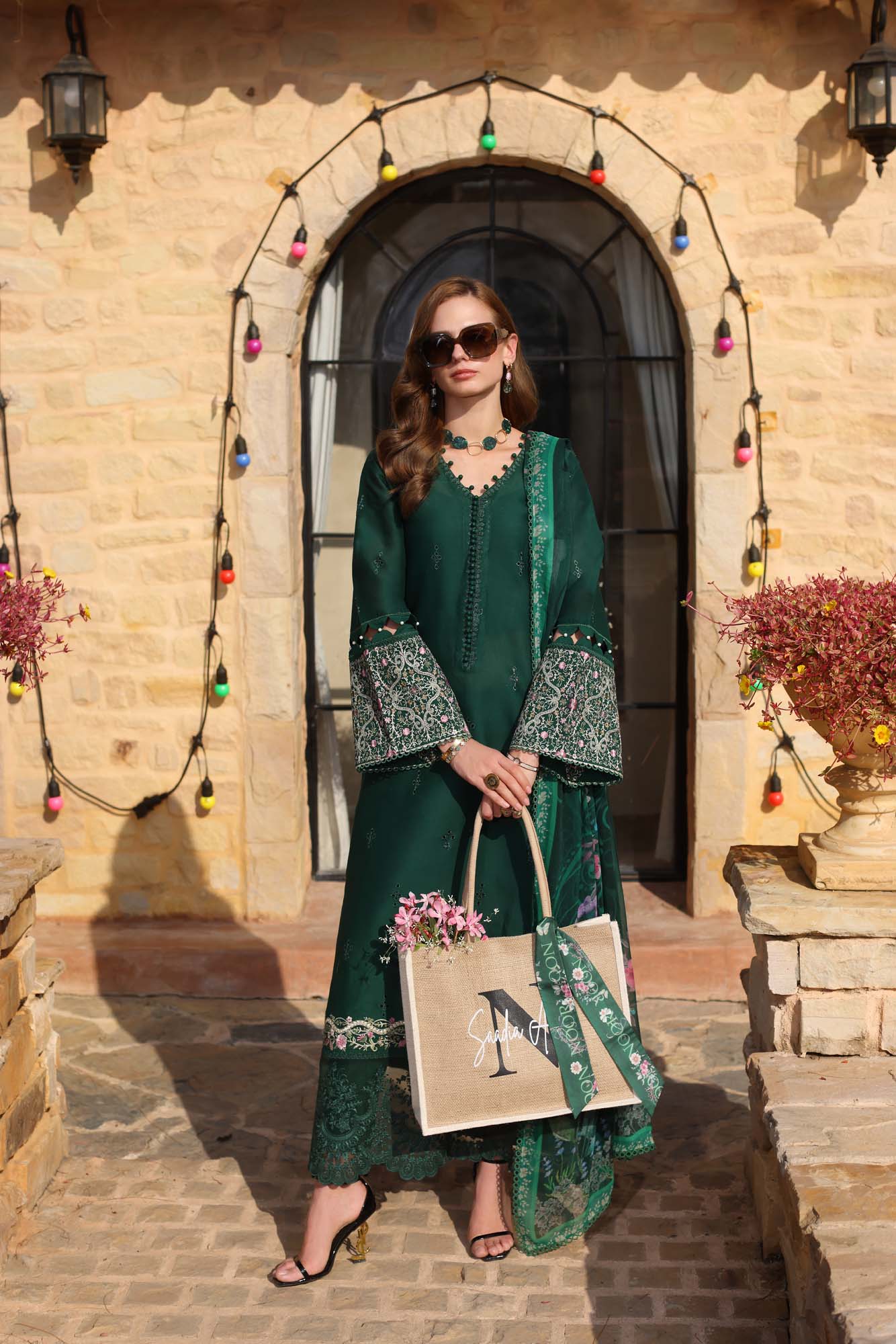 Noor by Saadia Asad | Luxe Chikankari 25 | D1-A - House Of Anaya