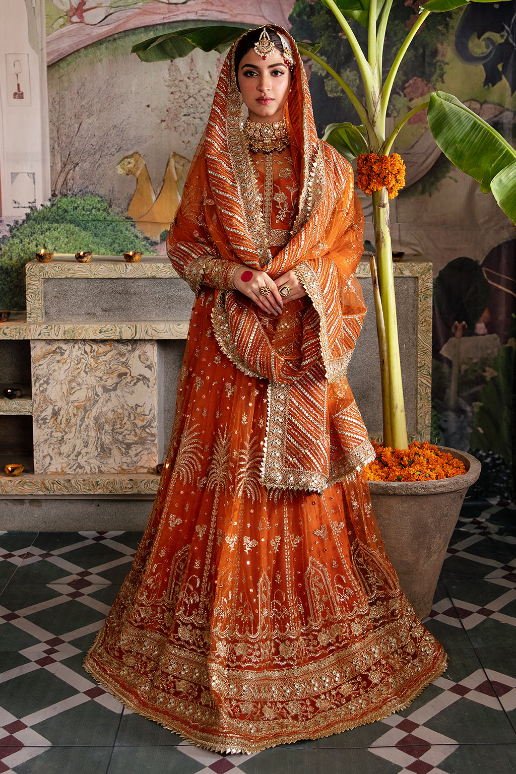 Afrozeh Shehnai Wedding Formal 3Pc Suit AFS-23-V1-01 Dilaab - Riwayat-e-khas
