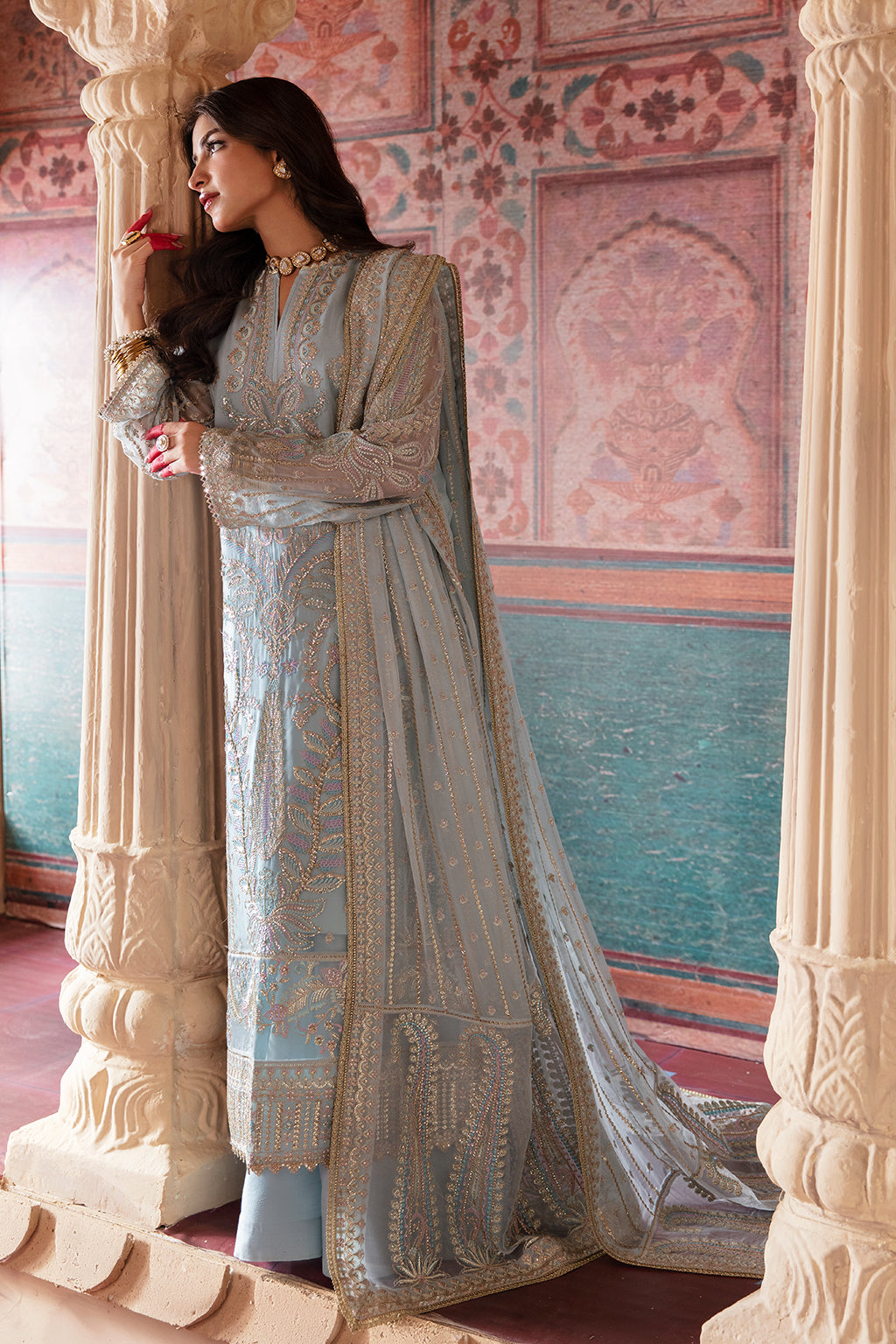 Afrozeh Shehnai Wedding Formal 3Pc Suit AFS-23-V1-04 Roop - Riwayat-e-khas