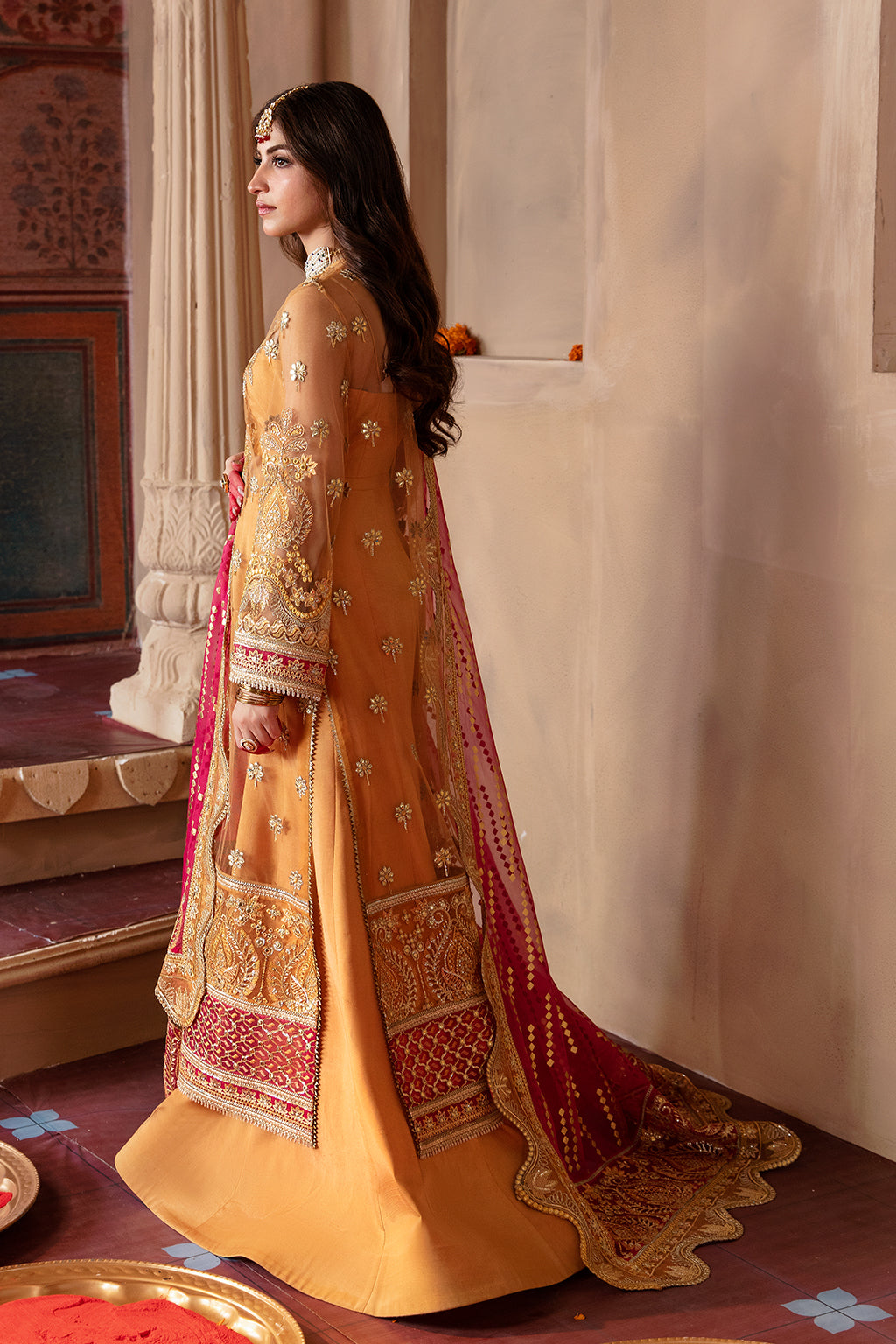 Afrozeh Shehnai Wedding Formal 3Pc Suit AFS-23-V1-08 Zari - Riwayat-e-khas