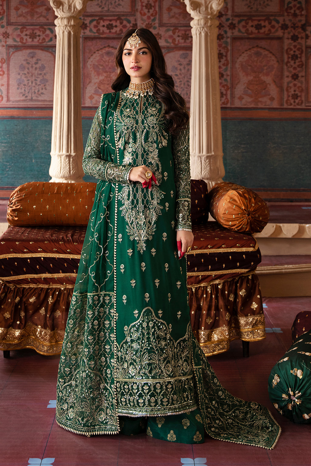 Afrozeh Shehnai Wedding Formal 3Pc Suit AFS-23-V1-09 Dilsaz - Riwayat-e-khas