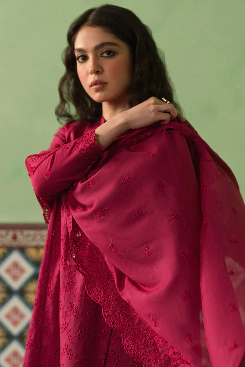 Cross Stitch | Chikankari Lawn | CERISE LOFT - House Of Anaya