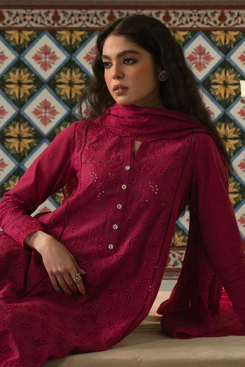 Cross Stitch | Chikankari Lawn | CERISE LOFT - House Of Anaya