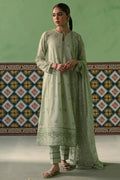 Cross Stitch | Chikankari Lawn | ICY MINT - House Of Anaya