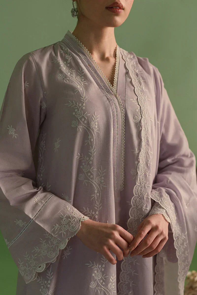 Cross Stitch | Chikankari Lawn | LILAC BLOOM - House Of Anaya