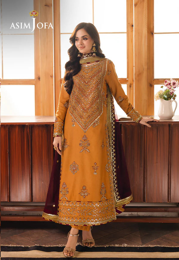 Asim Jofa | Heeriye | AJHE-07 EMBROIDERED JUMBO SILK 3 PCS