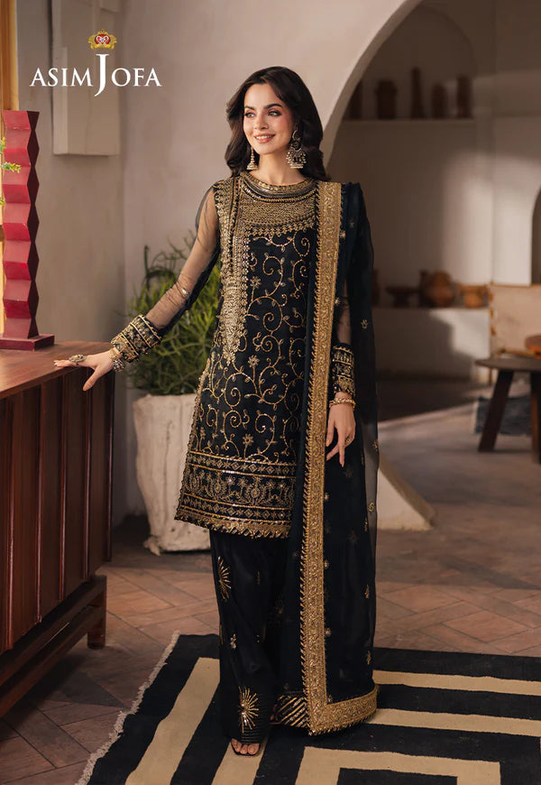 Asim Jofa | Heeriye | AJHE-04 EMBROIDERED ORGANZA 3 PCS