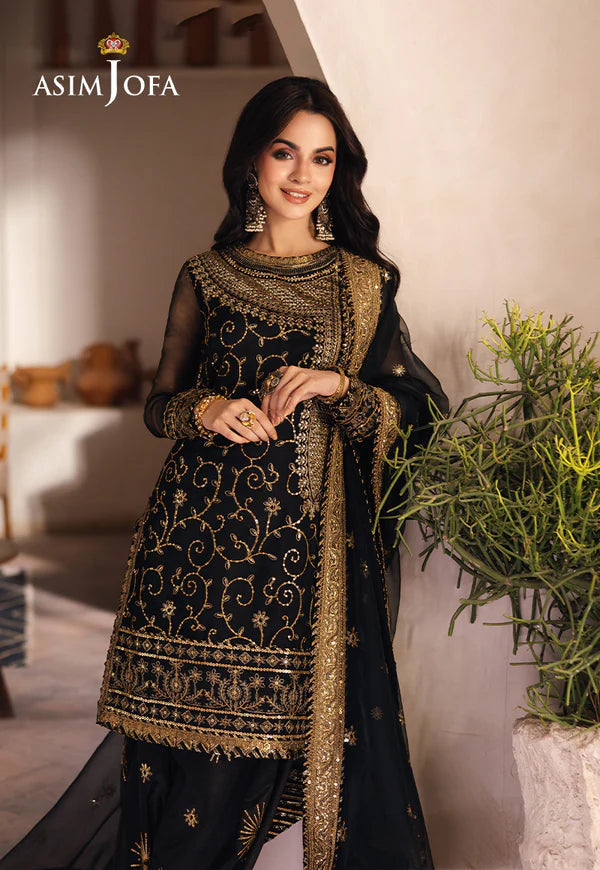 Asim Jofa | Heeriye | AJHE-04 EMBROIDERED ORGANZA 3 PCS