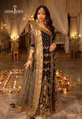 Shehnai by Asim Jofa Embroidered Net Unstitched 3Pc Suit AJSH-08 - Riwayat-e-khas