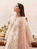 Afrozeh Cascade Embroidered Luxury Lawn 3Pc Suit - Luna - House Of Anaya