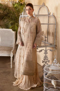 Afrozeh La Fuchsia Embroidered Organza 3Pc Suit ALF-05 Daisy - House Of Anaya