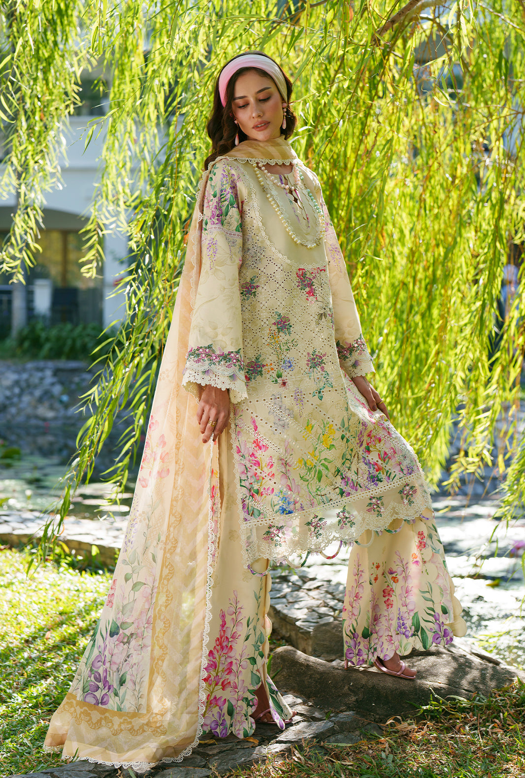 AJR Couture | Printed Chikankari 26 | Lila