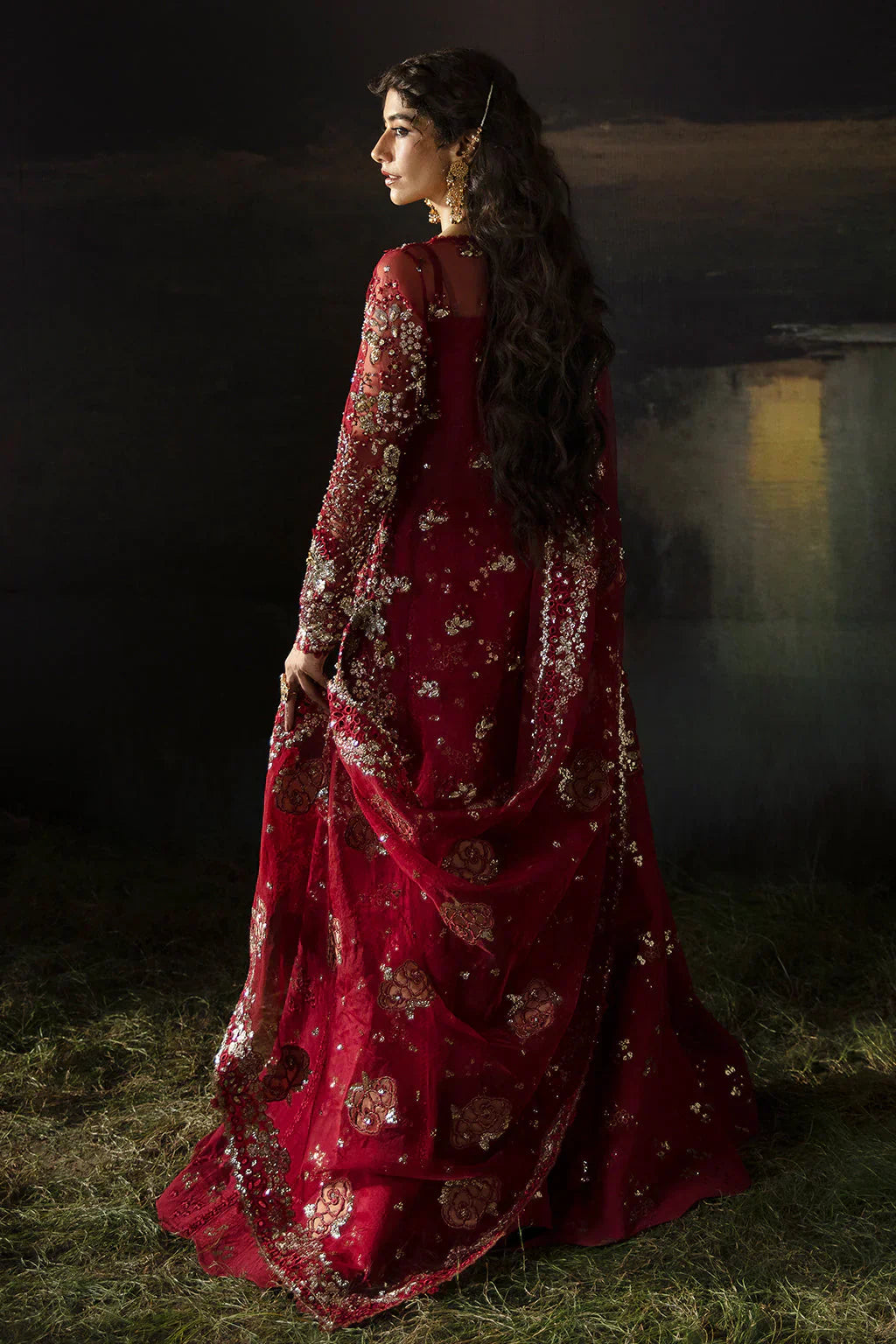 Hayat by Afrozeh Embroidered Organza 3Pc Suit AFH-24-07 ABEER