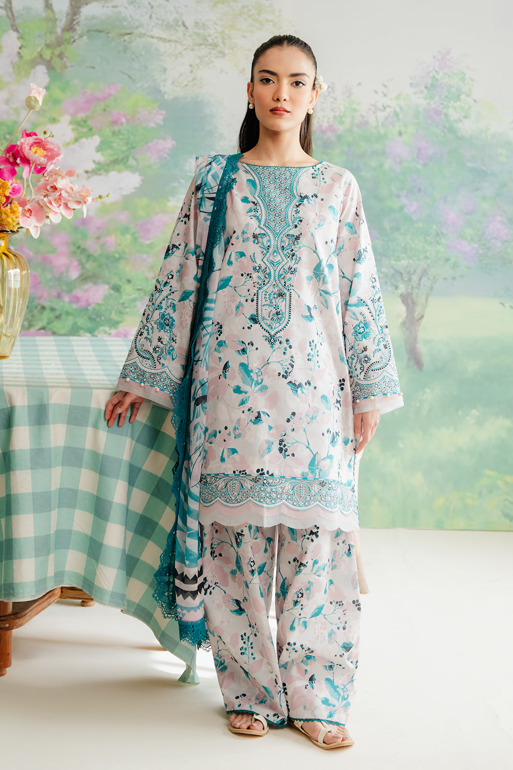 Afrozeh | The Floral Charm | Cashmere - House Of Anaya
