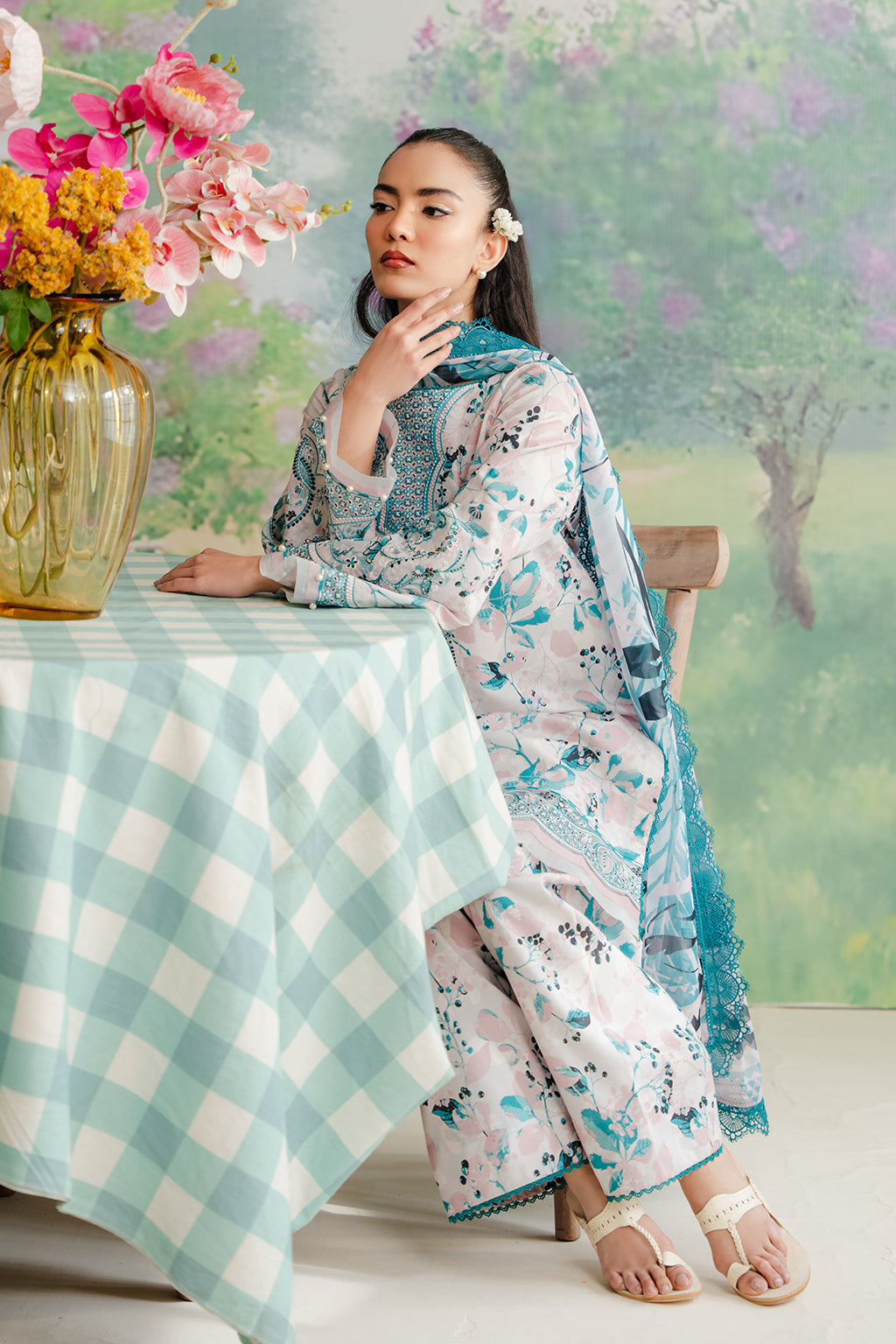 Afrozeh | The Floral Charm | Cashmere - House Of Anaya