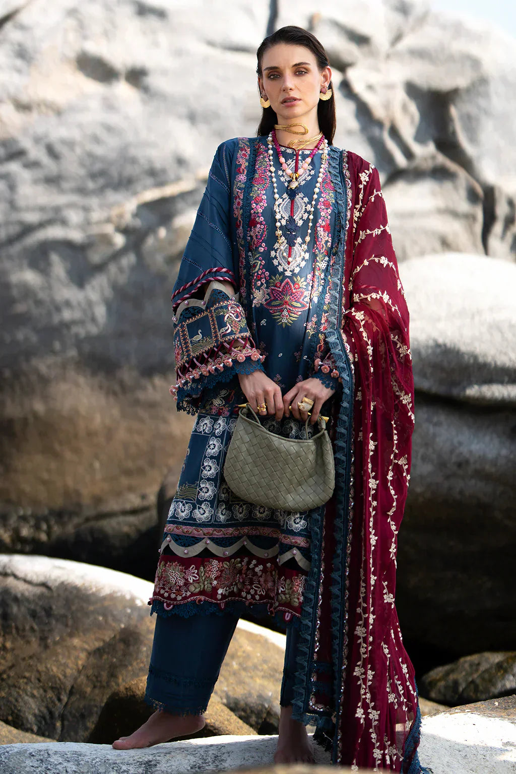 AJR Couture | Alif Signature Luxury Lawn 24 | Ayra - House Of Anaya