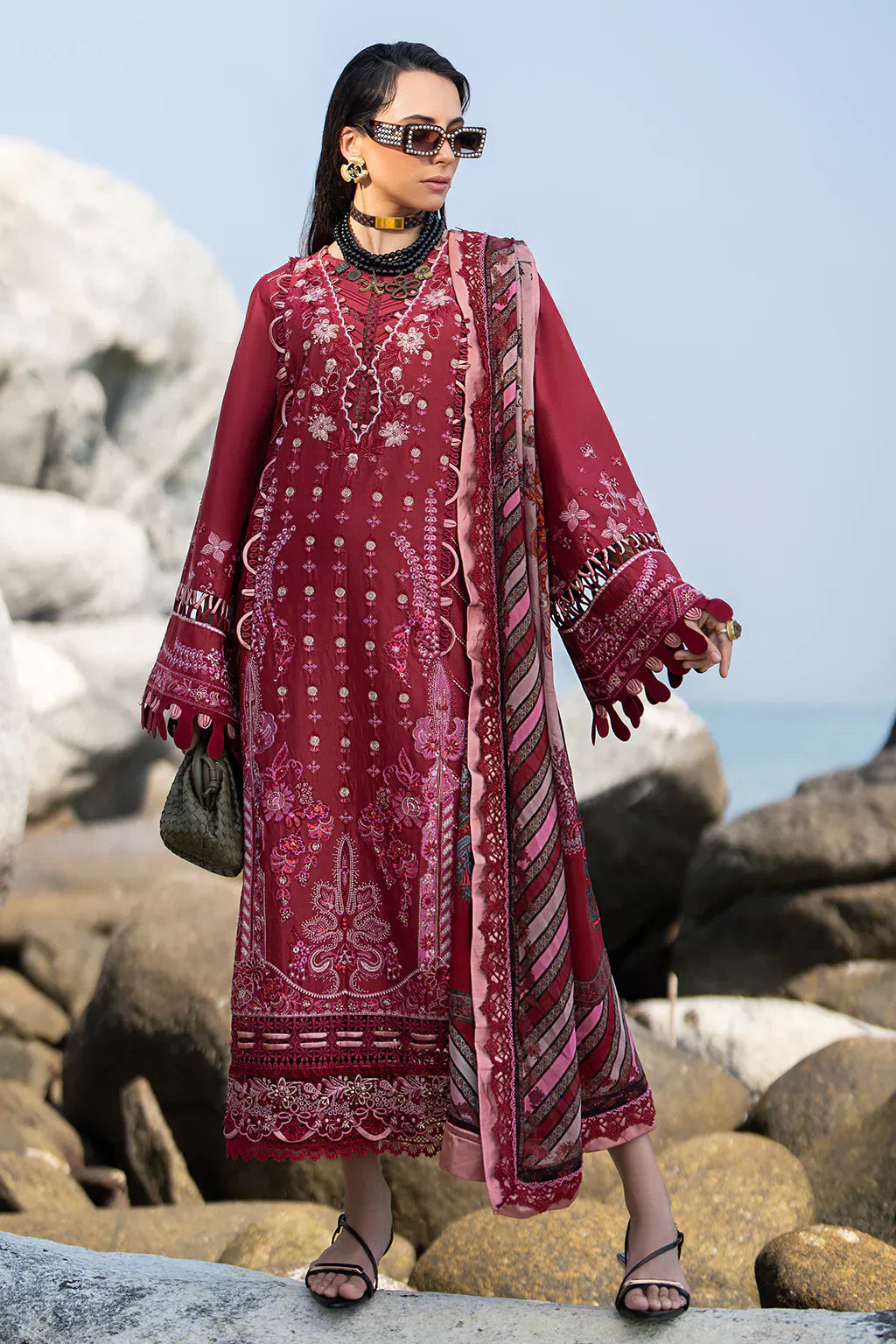 AJR Couture | Alif Signature Luxury Lawn 24 | Eleganza - House Of Anaya