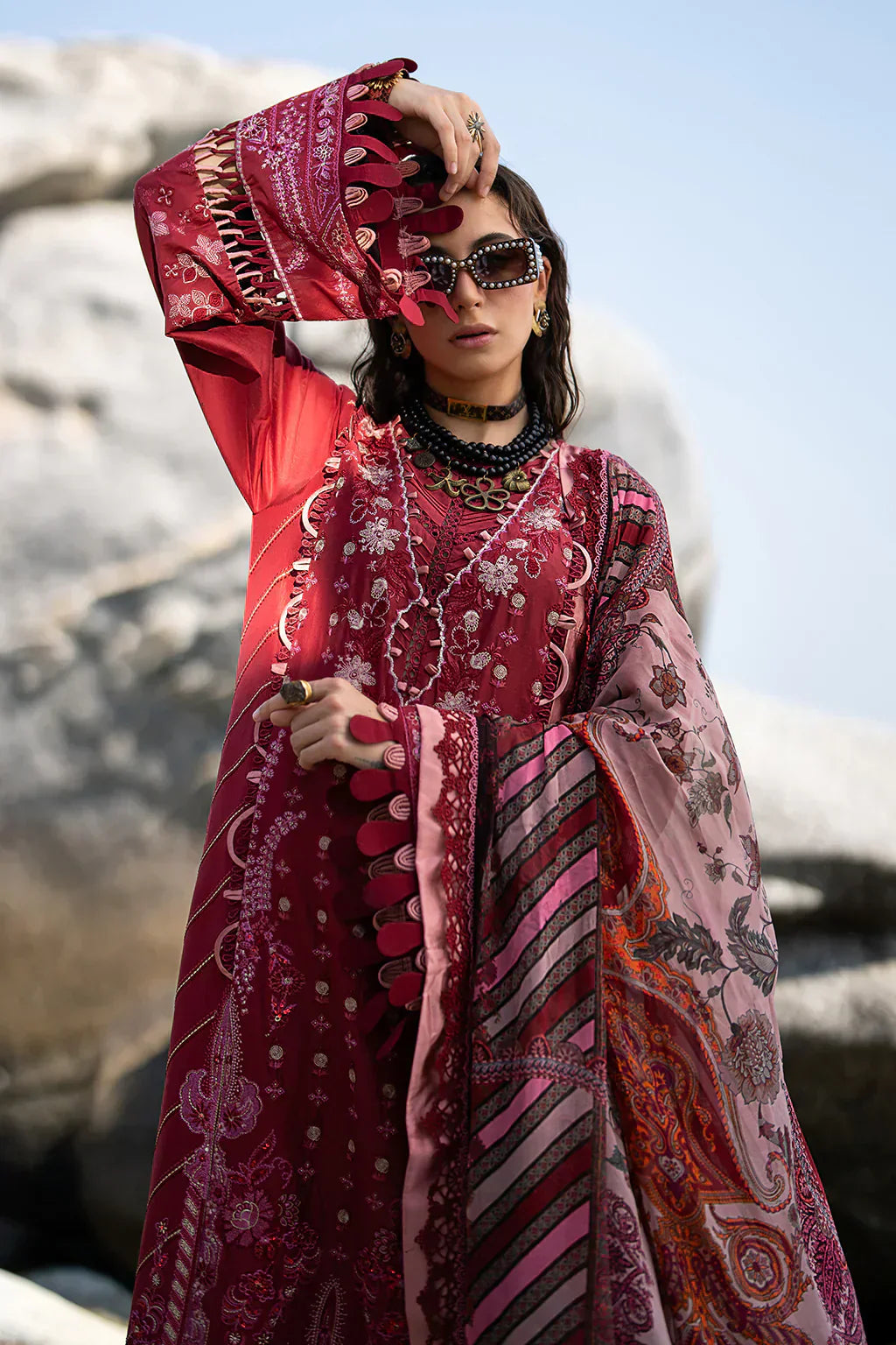 AJR Couture | Alif Signature Luxury Lawn 24 | Eleganza - House Of Anaya