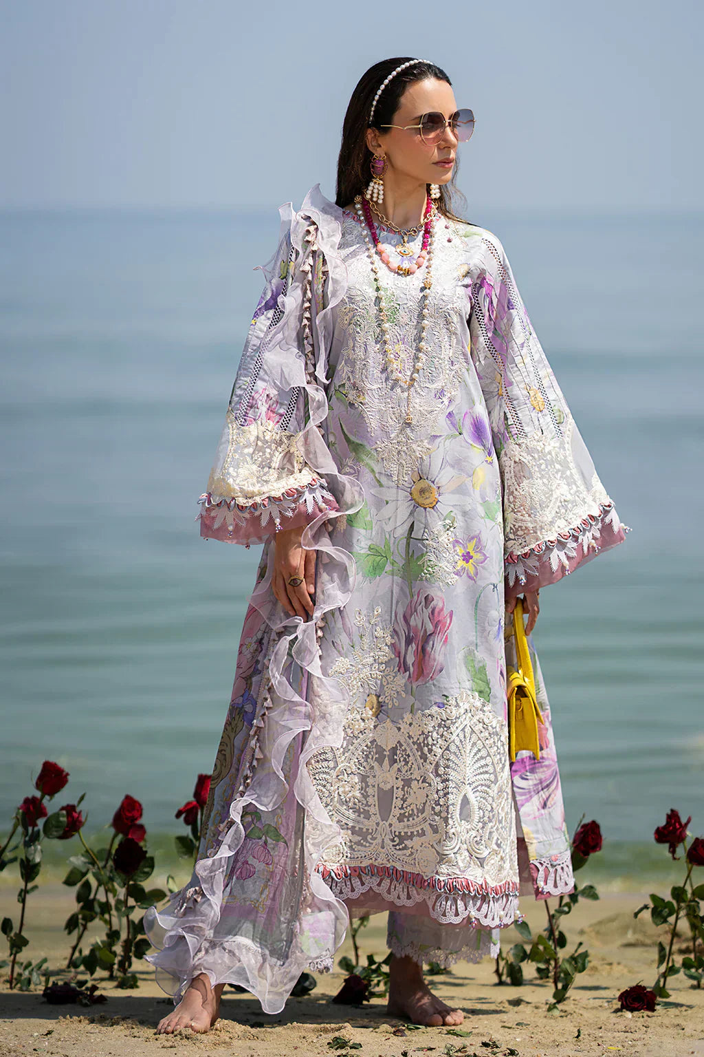 AJR Couture | Alif Signature Luxury Lawn 24 | Lyra - House Of Anaya