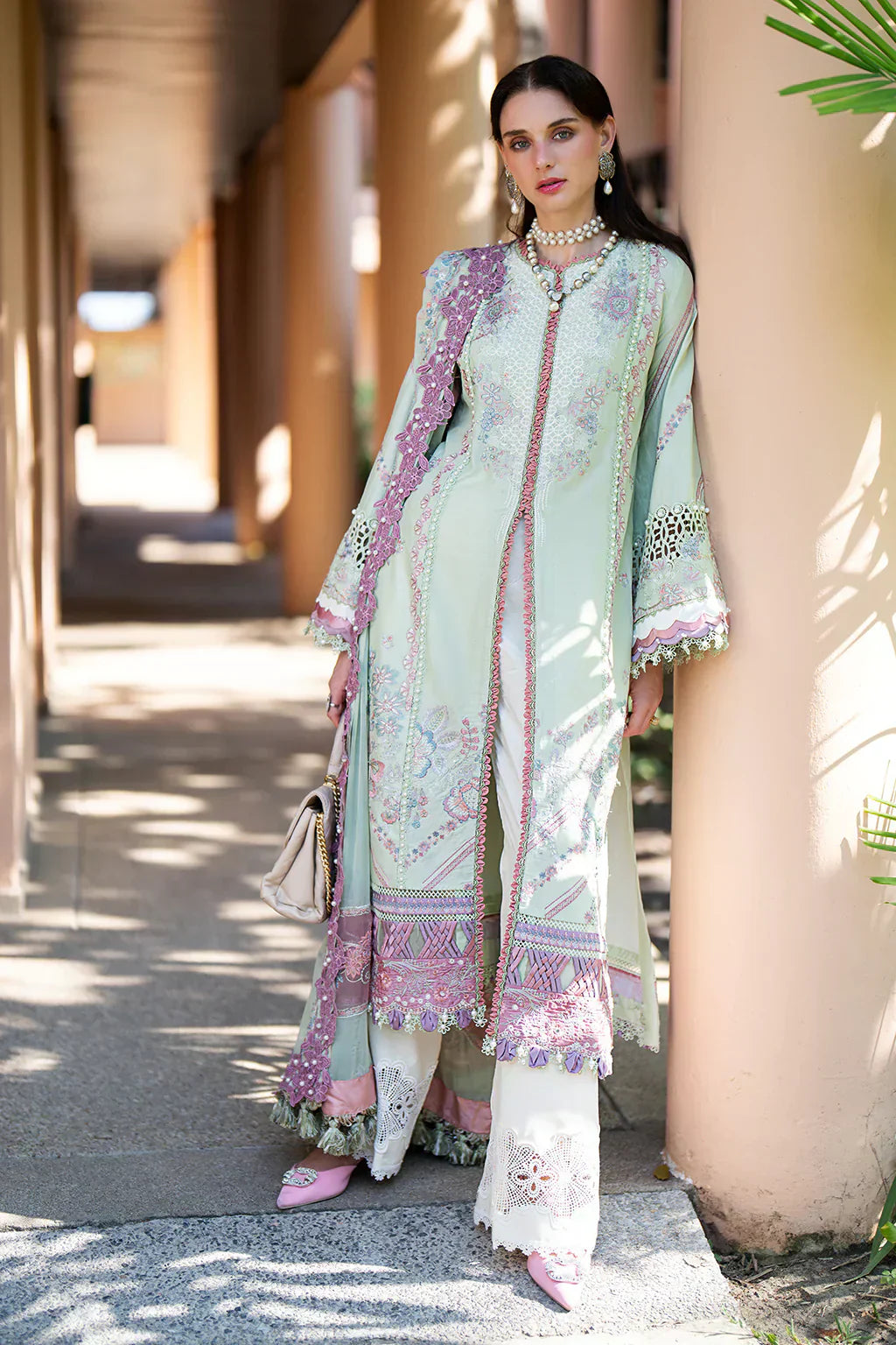 AJR Couture | Alif Signature Luxury Lawn 24 | Aura - House Of Anaya