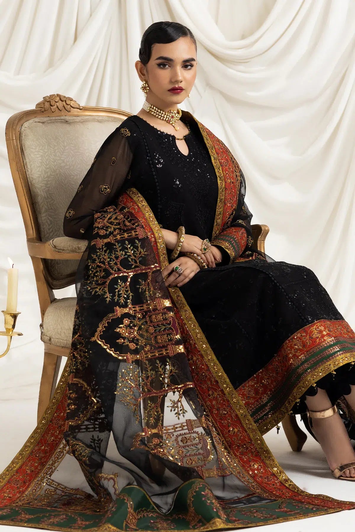 Alizeh | Formals Collection | Mehlika B (Black) - House Of Anaya
