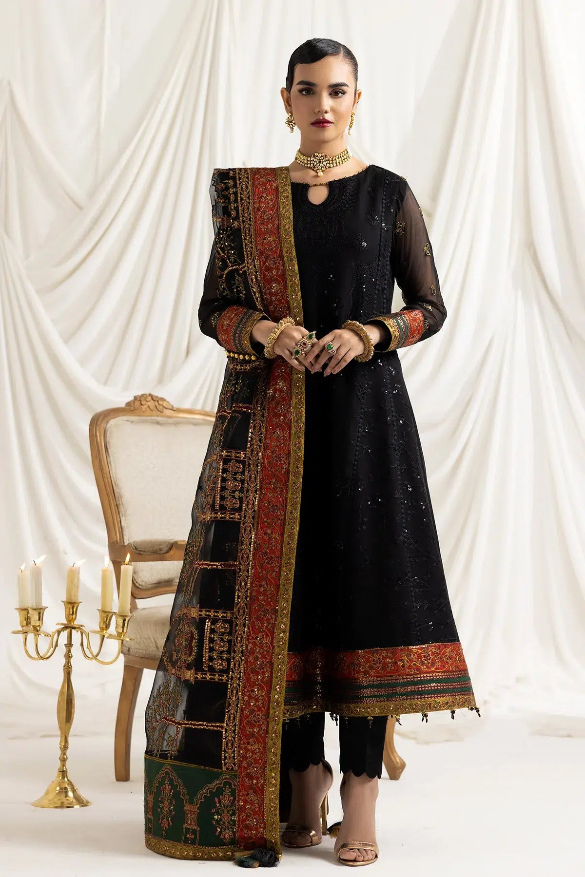 Alizeh | Formals Collection | Mehlika B (Black) - House Of Anaya