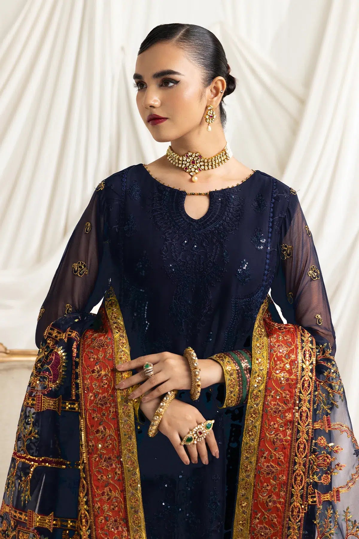 Alizeh | Formals Collection | Mehlika C (BLUE) - House Of Anaya