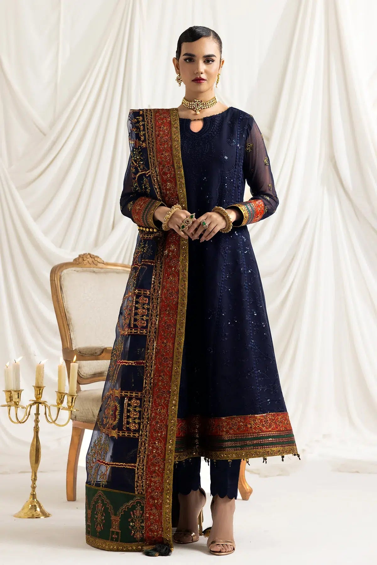 Alizeh | Formals Collection | Mehlika C (BLUE) - House Of Anaya