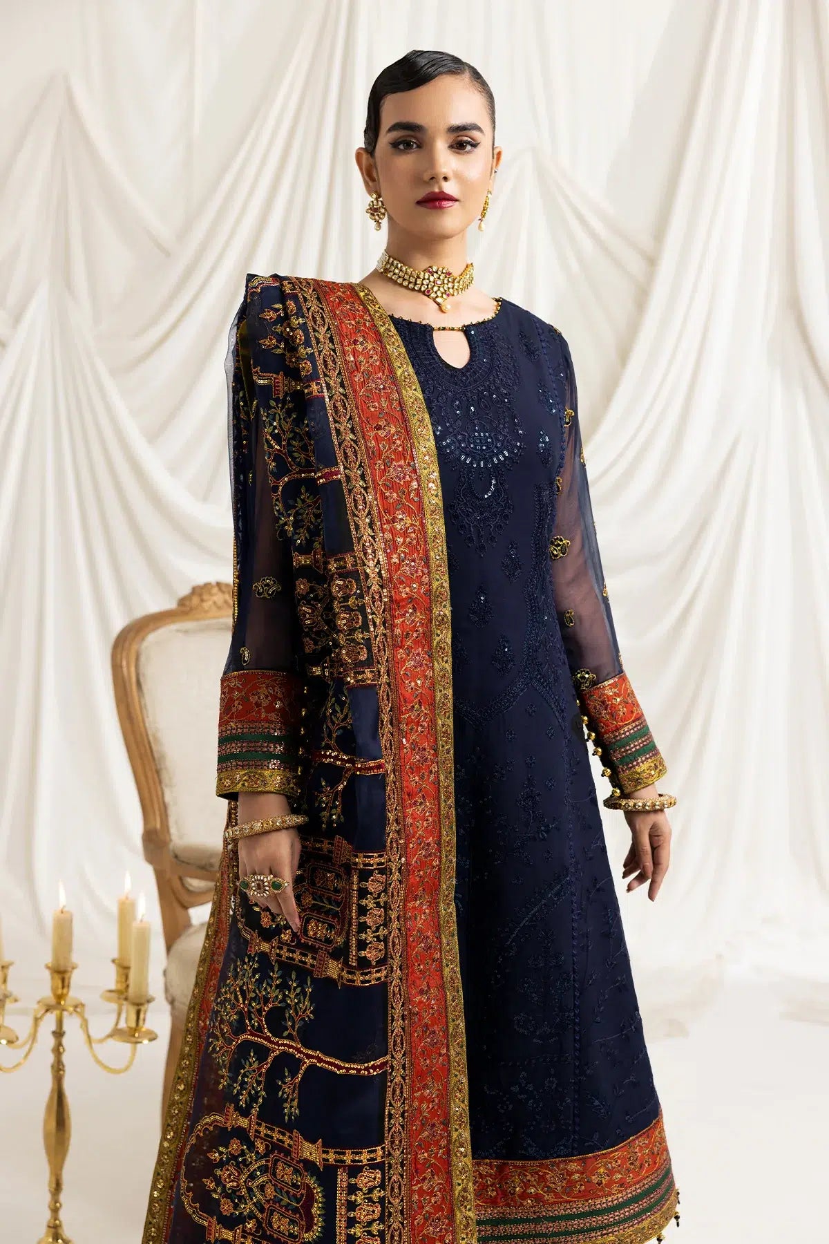 Alizeh | Formals Collection | Mehlika C (BLUE) - House Of Anaya