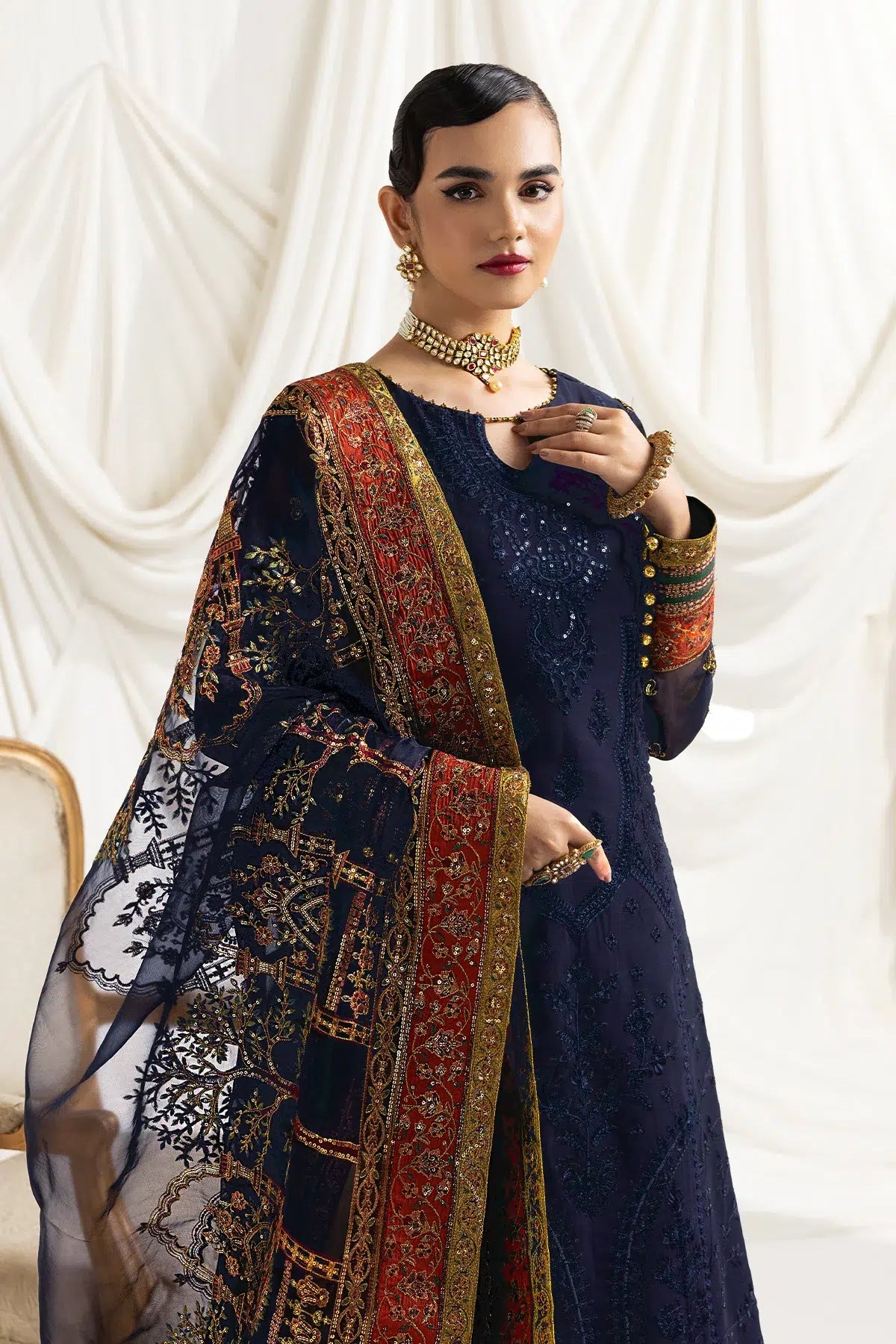 Alizeh | Formals Collection | Mehlika C (BLUE) - House Of Anaya