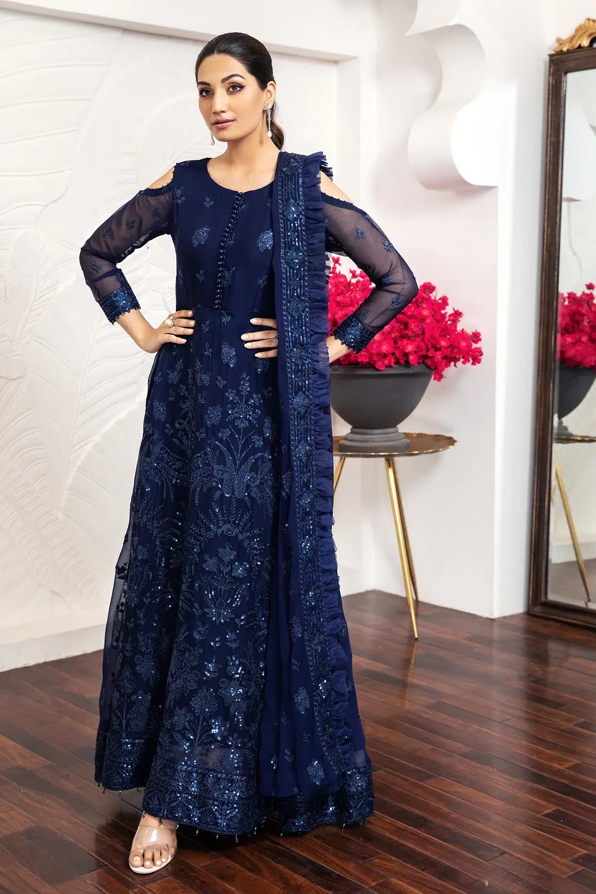 Alizeh | Formals Collection | Glace Blue - House Of Anaya
