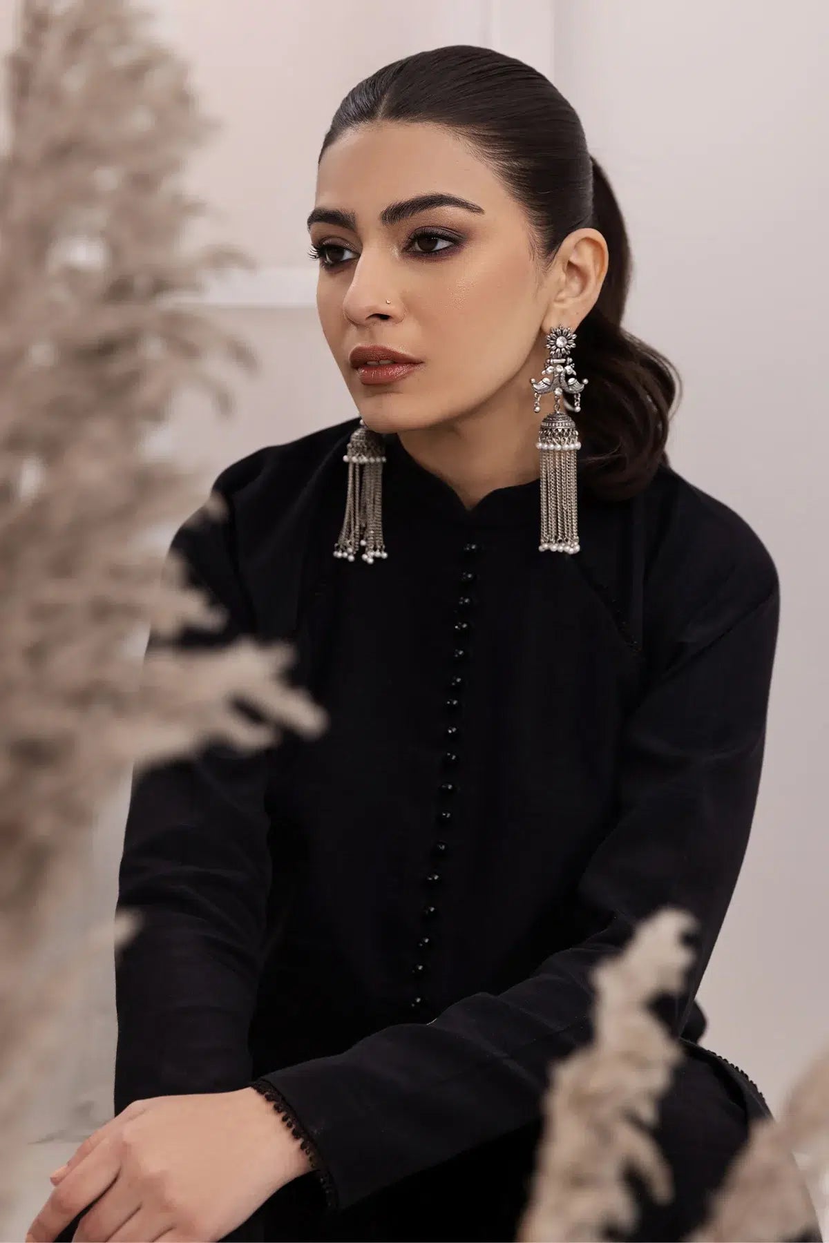 Alizeh | Formals Collection | Black Dress 3 piece - RTW1004 - House Of Anaya