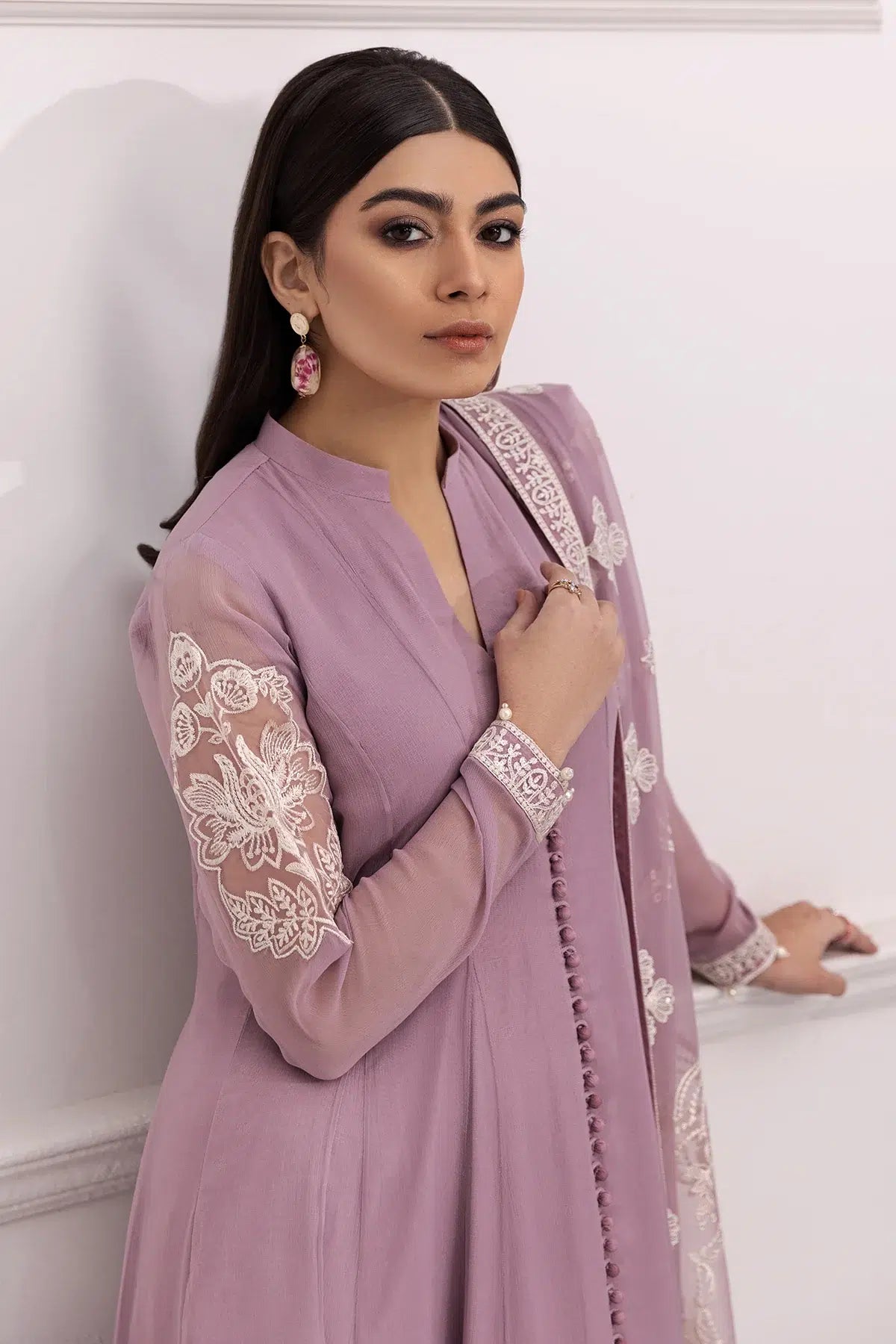Alizeh | Formals Collection | Lilac Dress 3 piece - RTW1006 - House Of Anaya