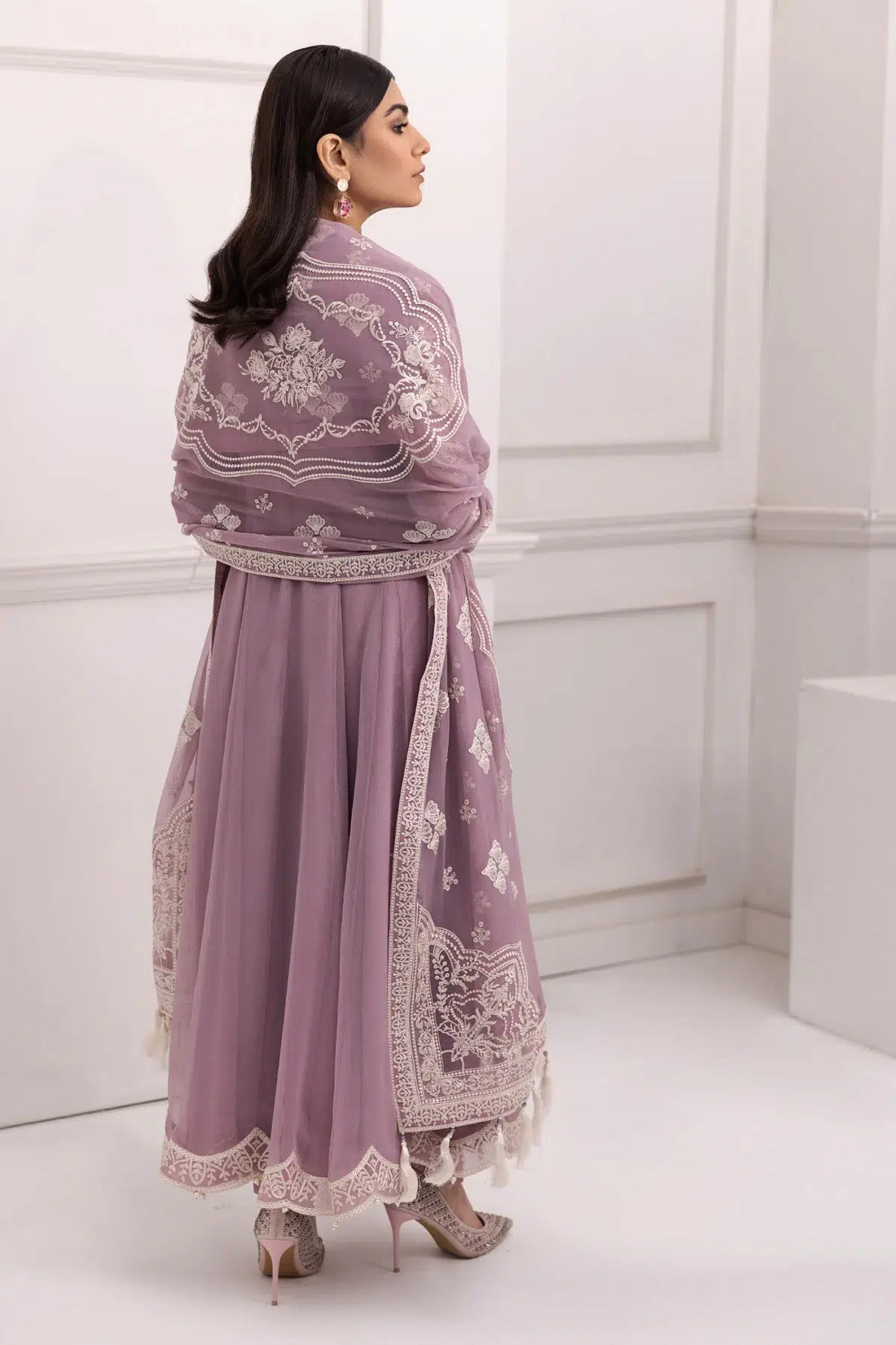 Alizeh | Formals Collection | Lilac Dress 3 piece - RTW1006 - House Of Anaya
